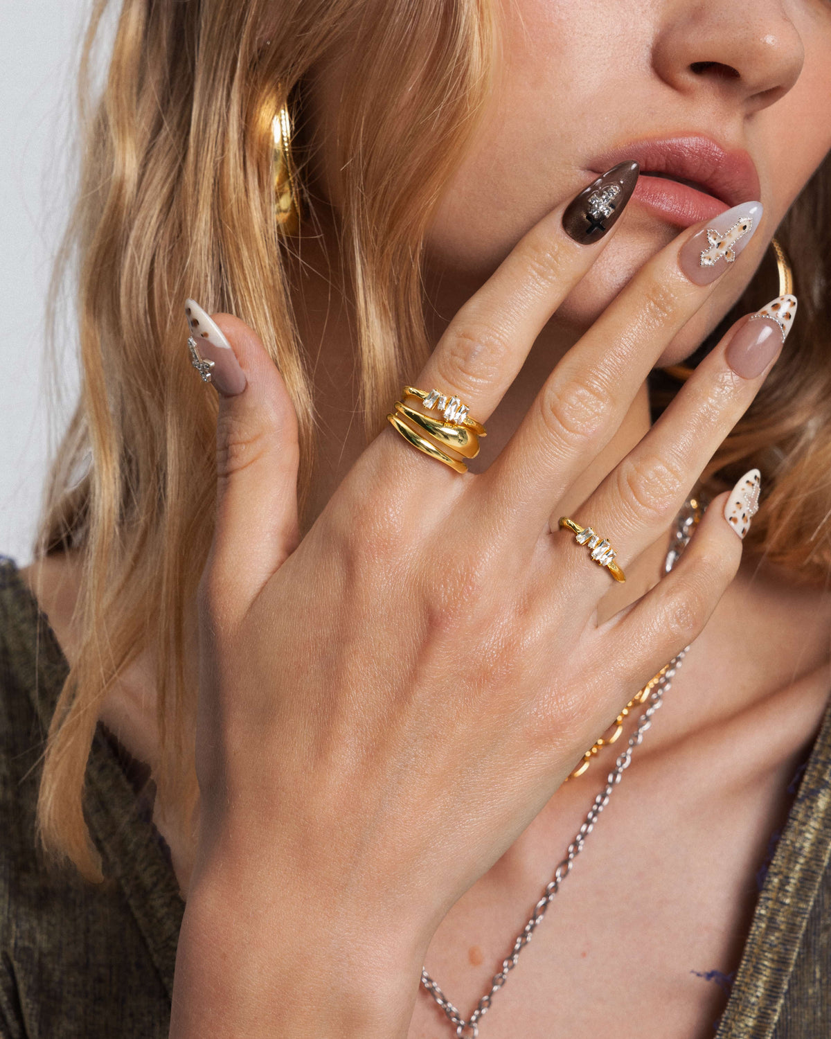 Icicle Baguette Cluster Ring - en route jewelry