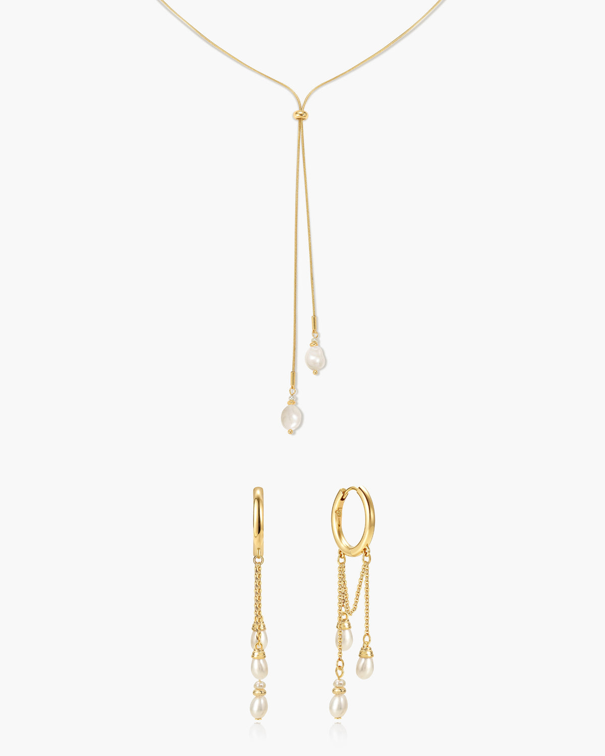 Selene Freshwater Pearl Drop Earrings - en route jewelry