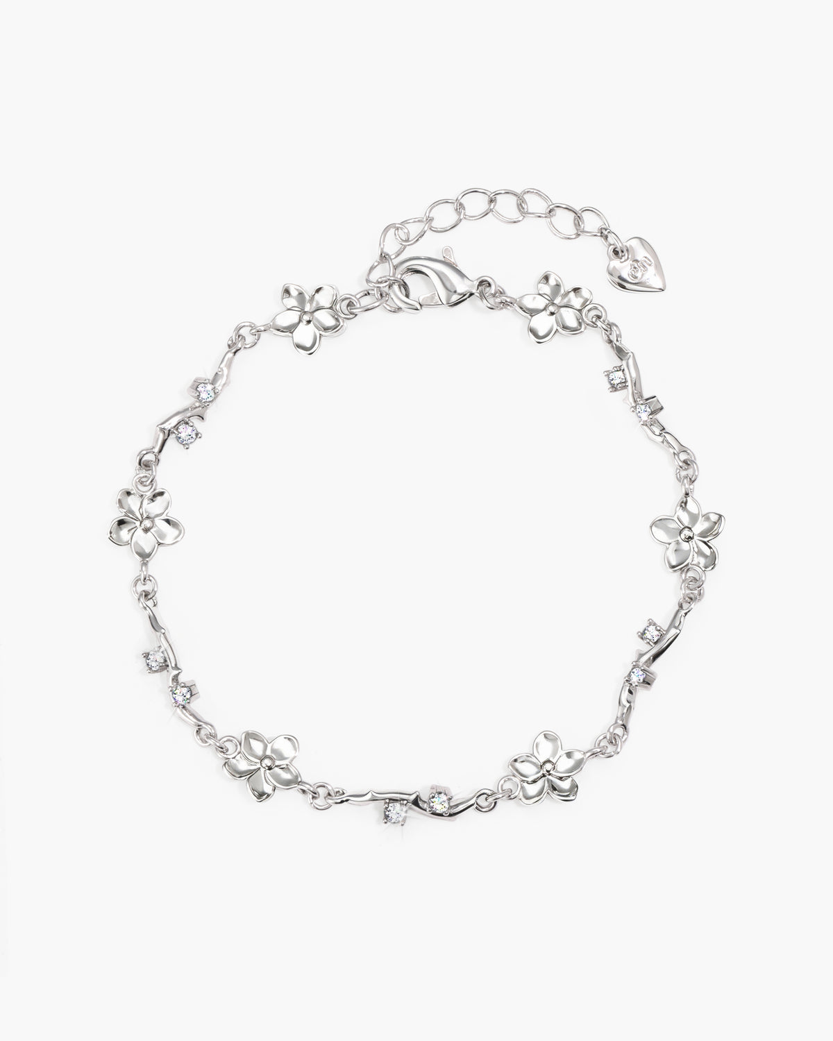 Pulsera floral Ivy en plata