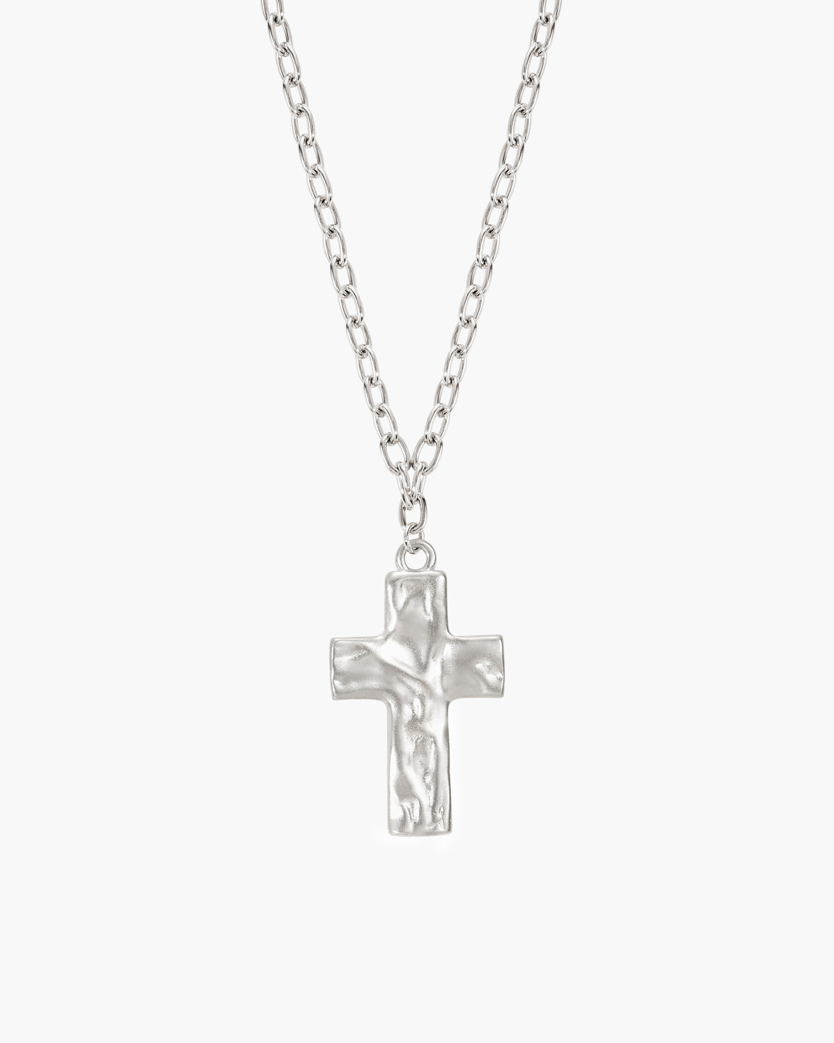 Collana con croce iconica in argento