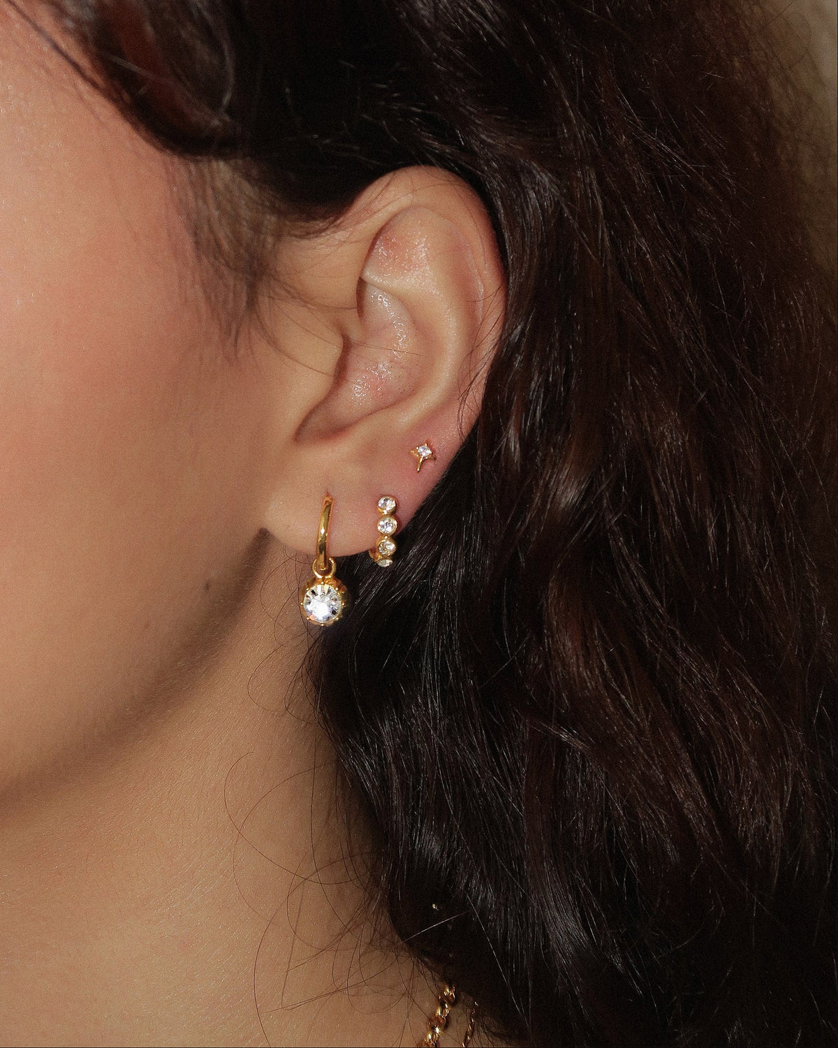 Tennis Hoop Earrings