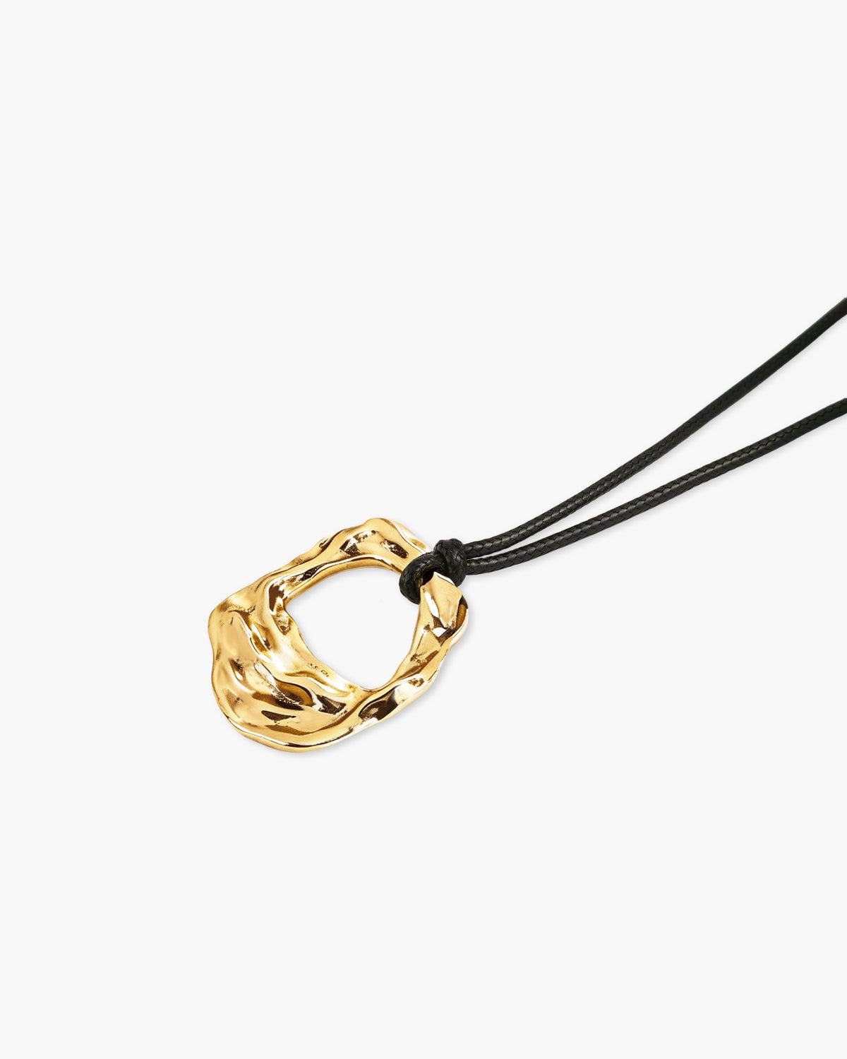 Liquid Shell Cord Necklace in Gold