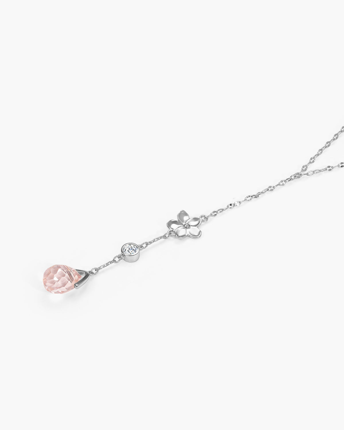 Collana lariat Petal in argento