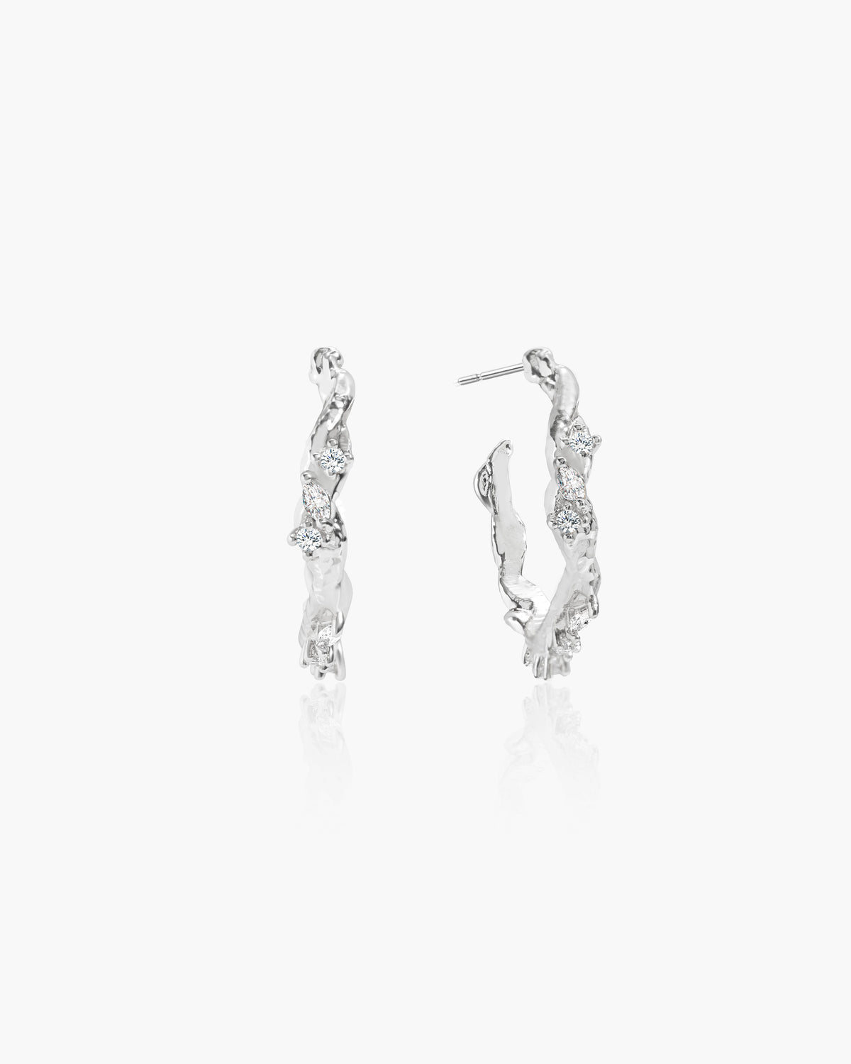 Moonlit Ivy Hoops Earrings