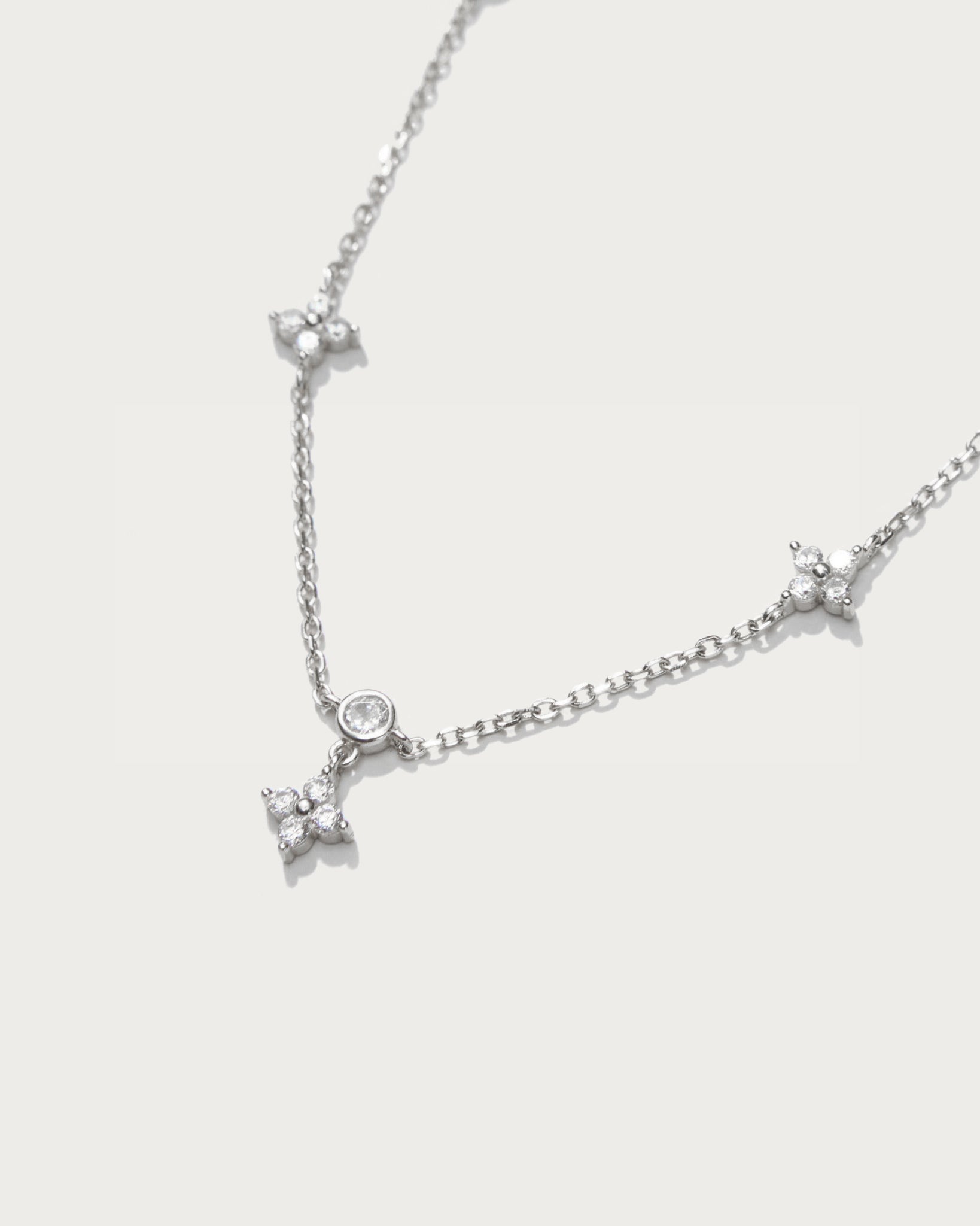 Lucky Clover Necklace in Silver