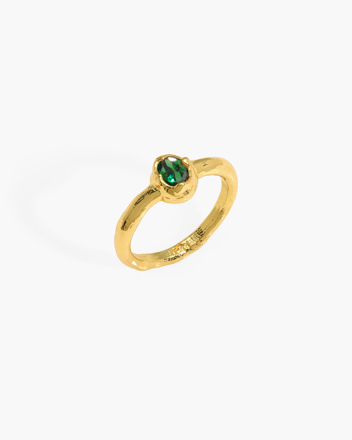 May Birthstone Ring in Gold - en route jewelry