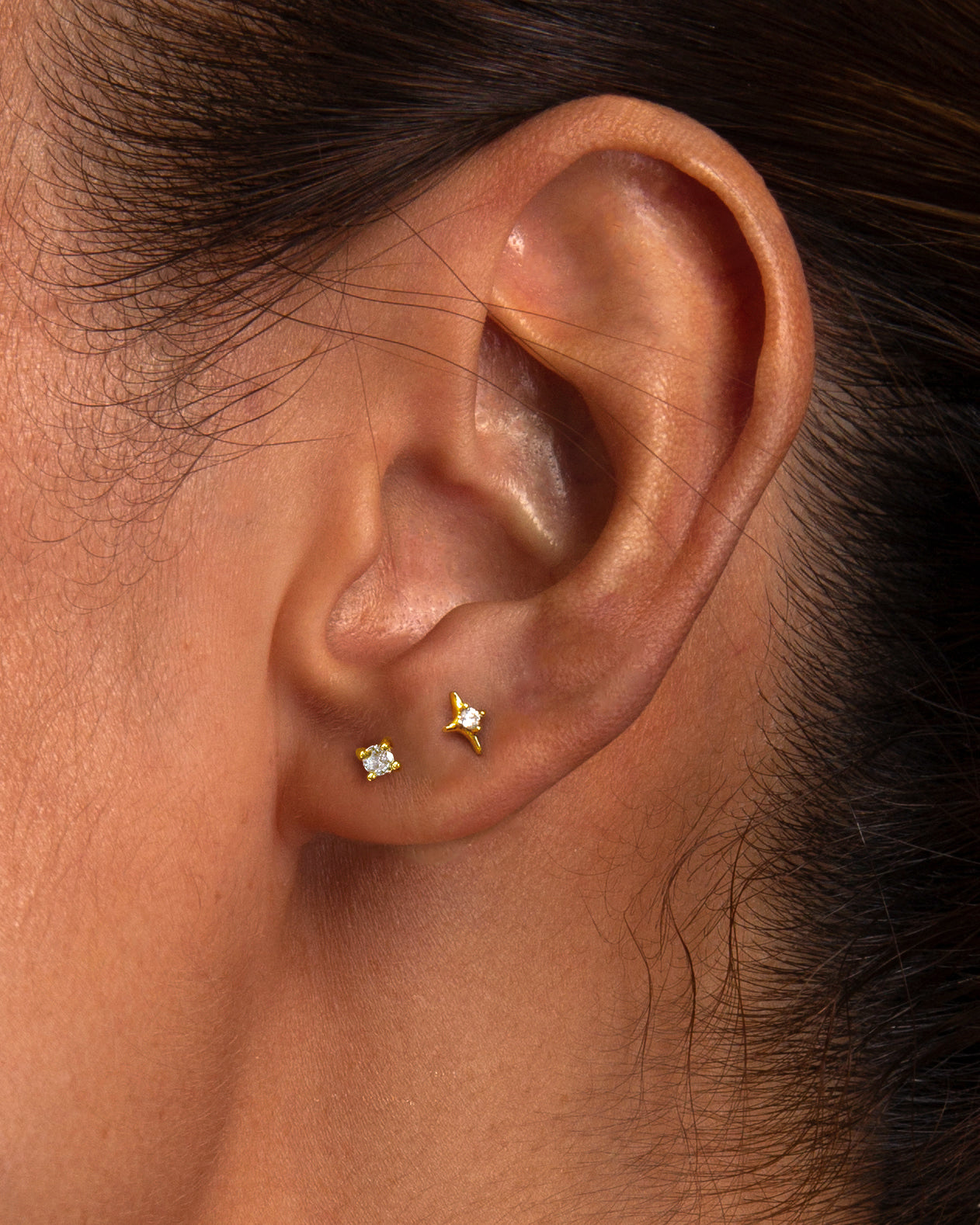 Sparkle Flat Back Helix Earring Set