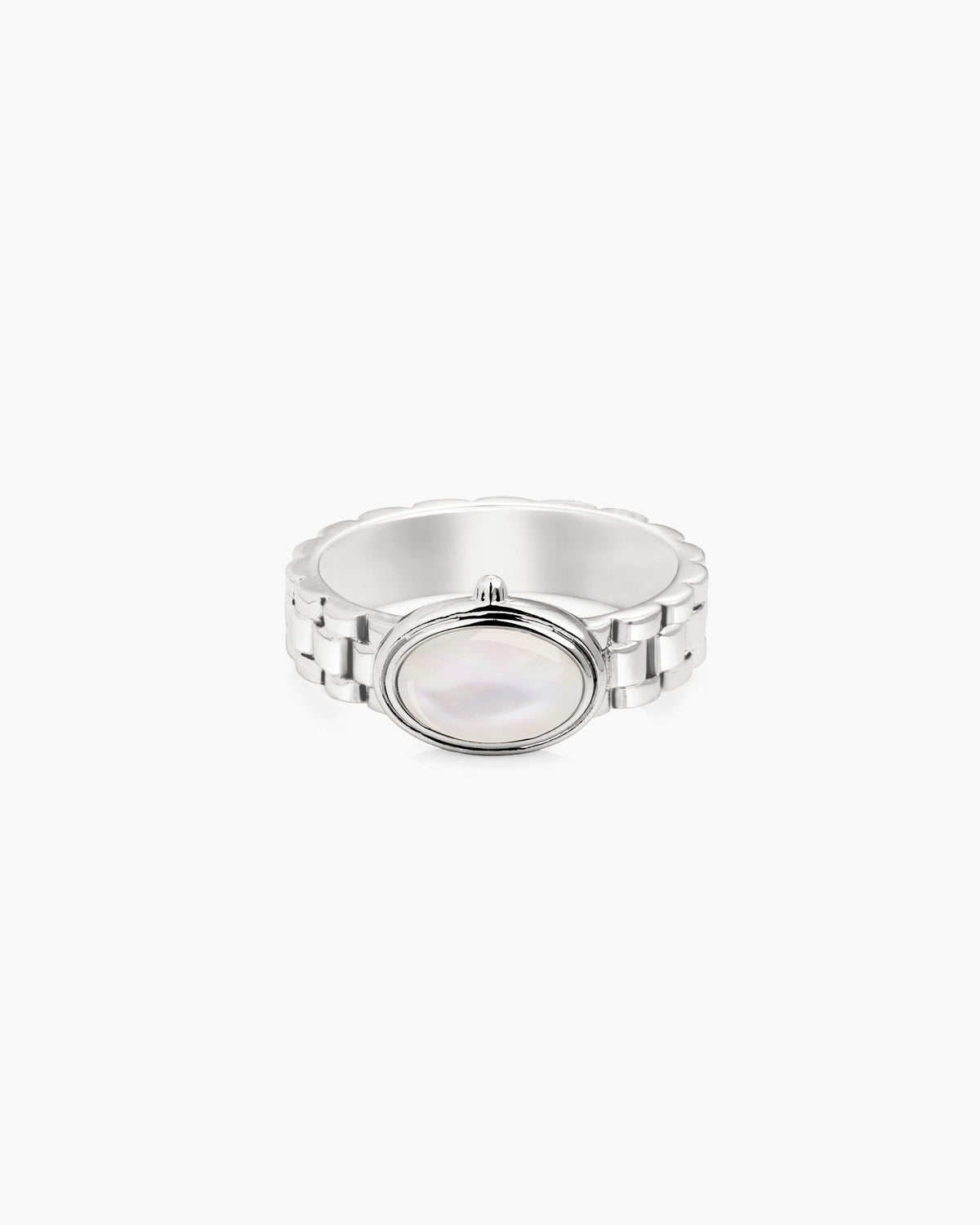 Uhrenarmband-Ring in Silber