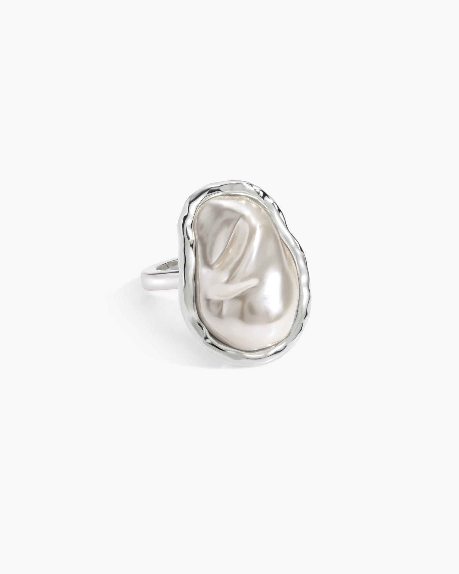 Anillo de perla maravillosa en plata