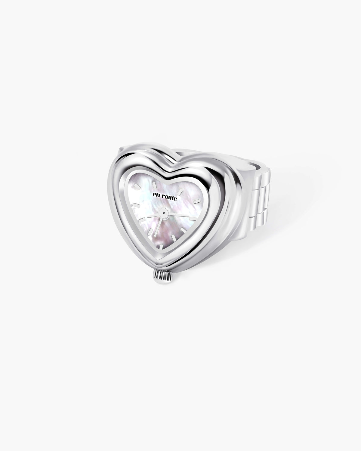 City Heart Watch Ring in Silver | en route jewelry | en route jewelry