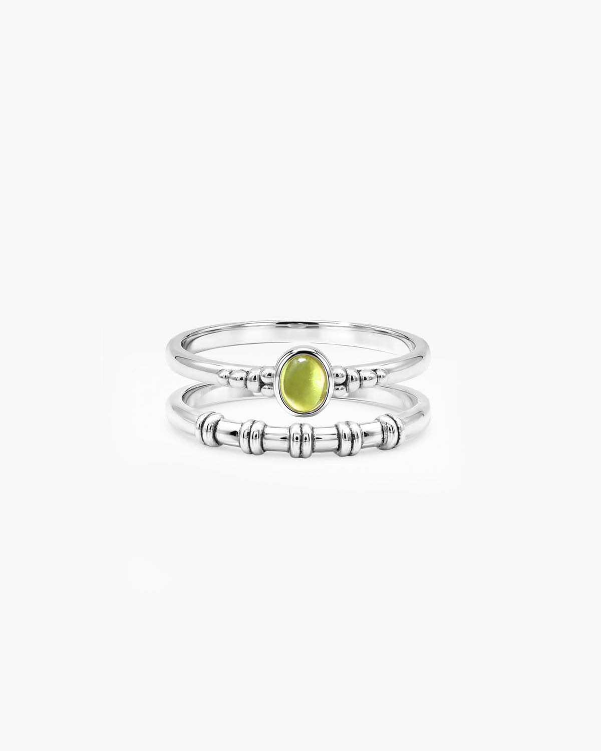 Oasis ringenduo in zilver