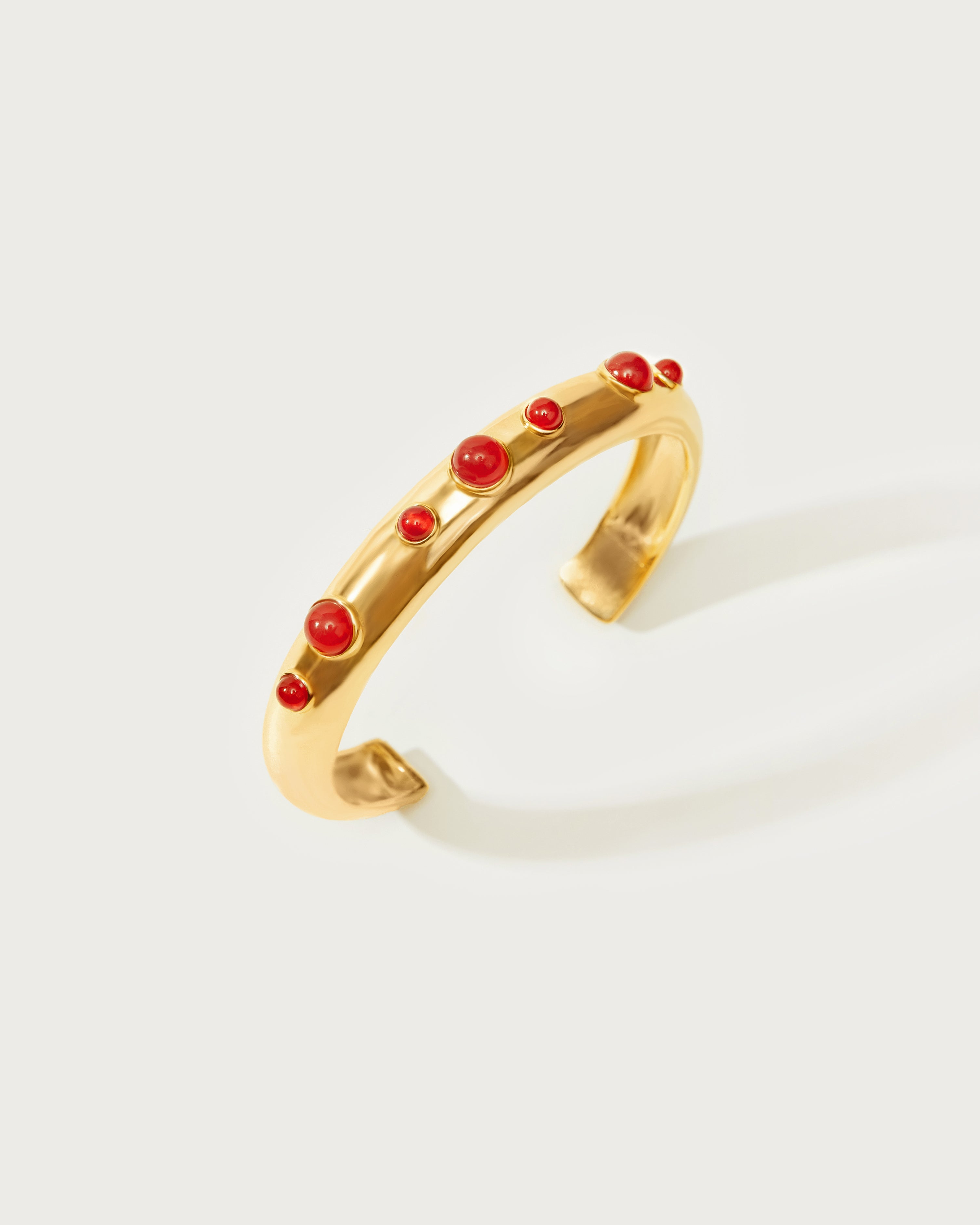 Ruby Kiss Gold Bangle