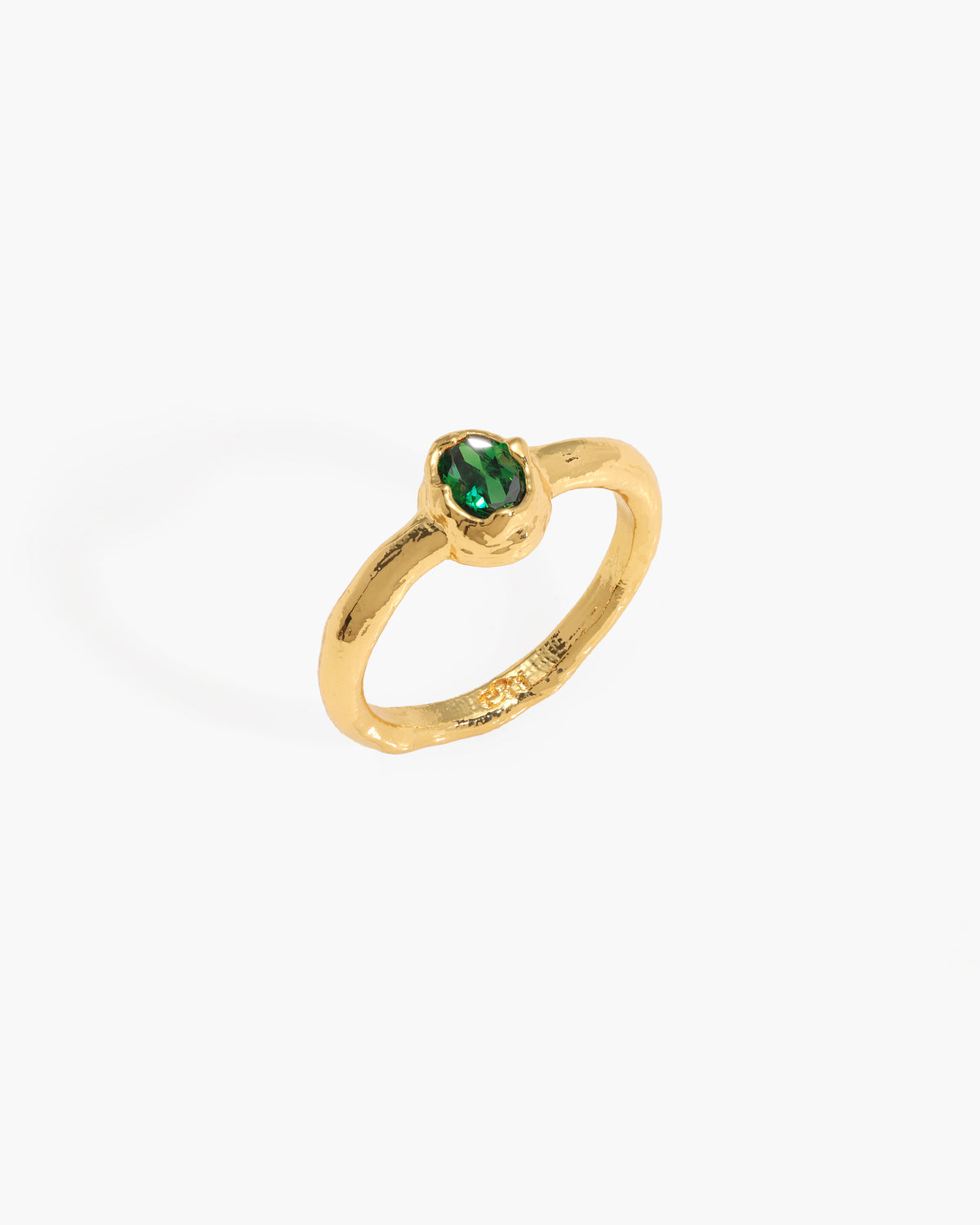Anello con pietra di nascita in oro - Gennaio