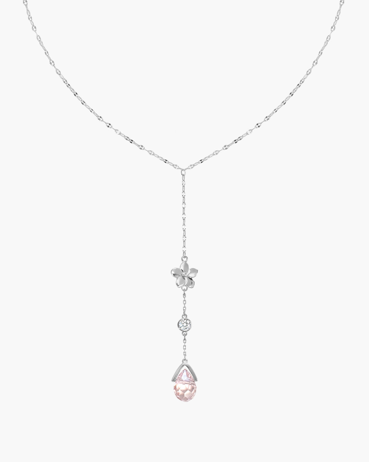 Srebrny naszyjnik lariat Petal