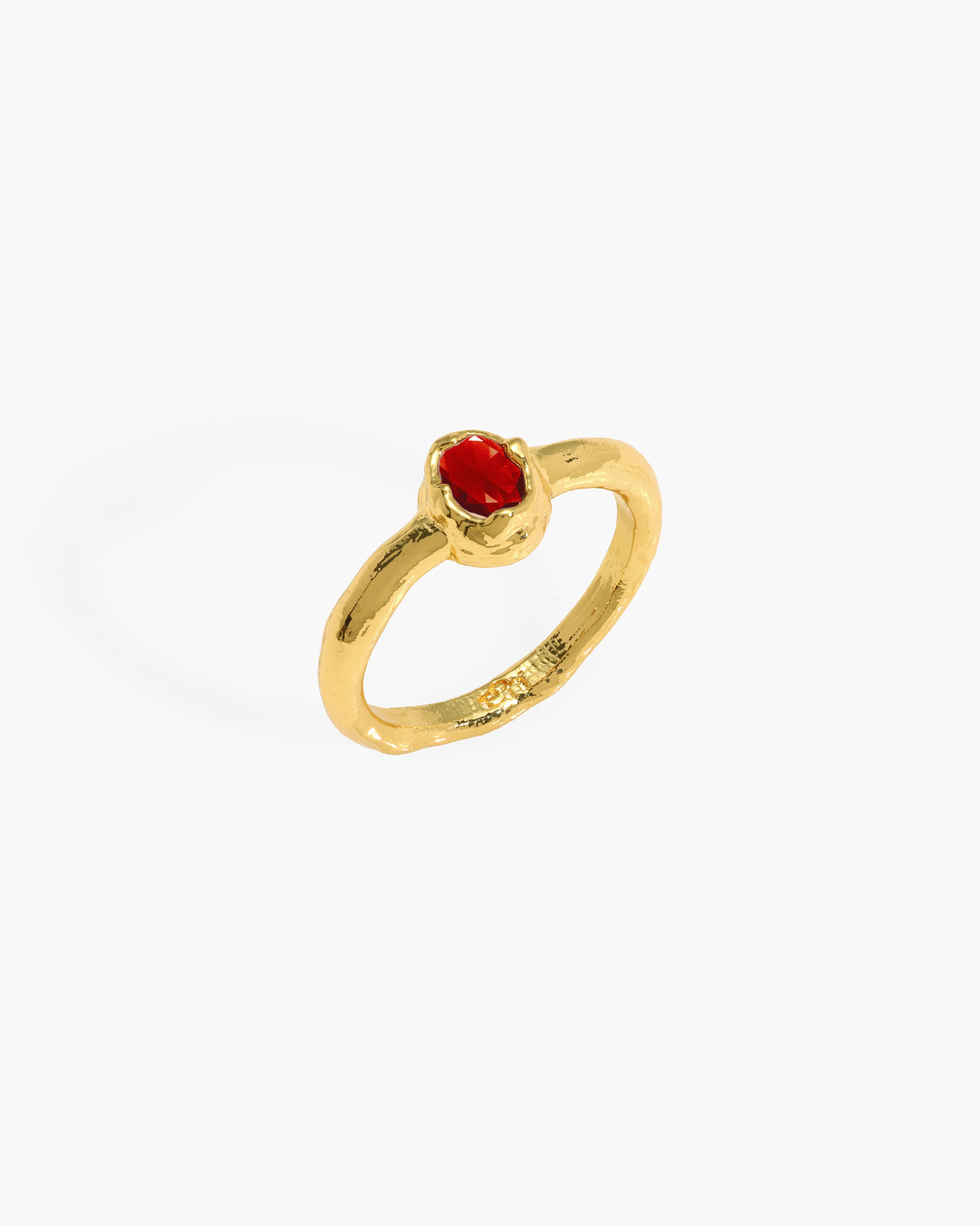 Anillo de piedra natal en oro - enero