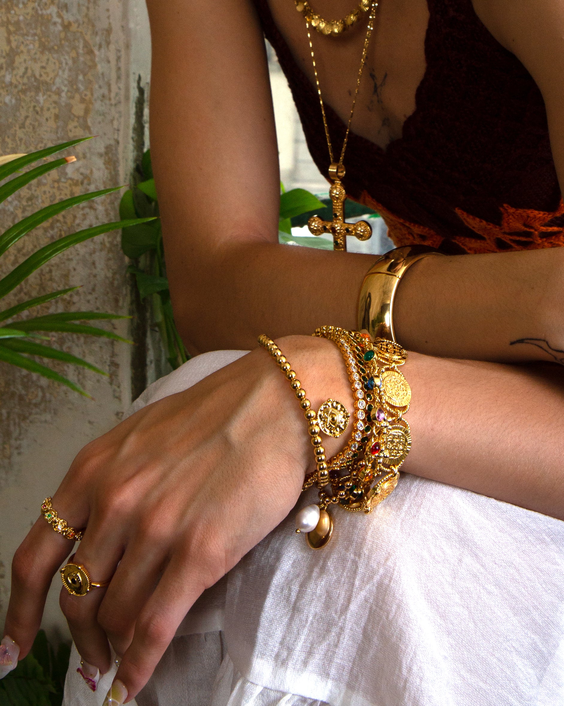 Evil Eye Ball Chain Bracelet