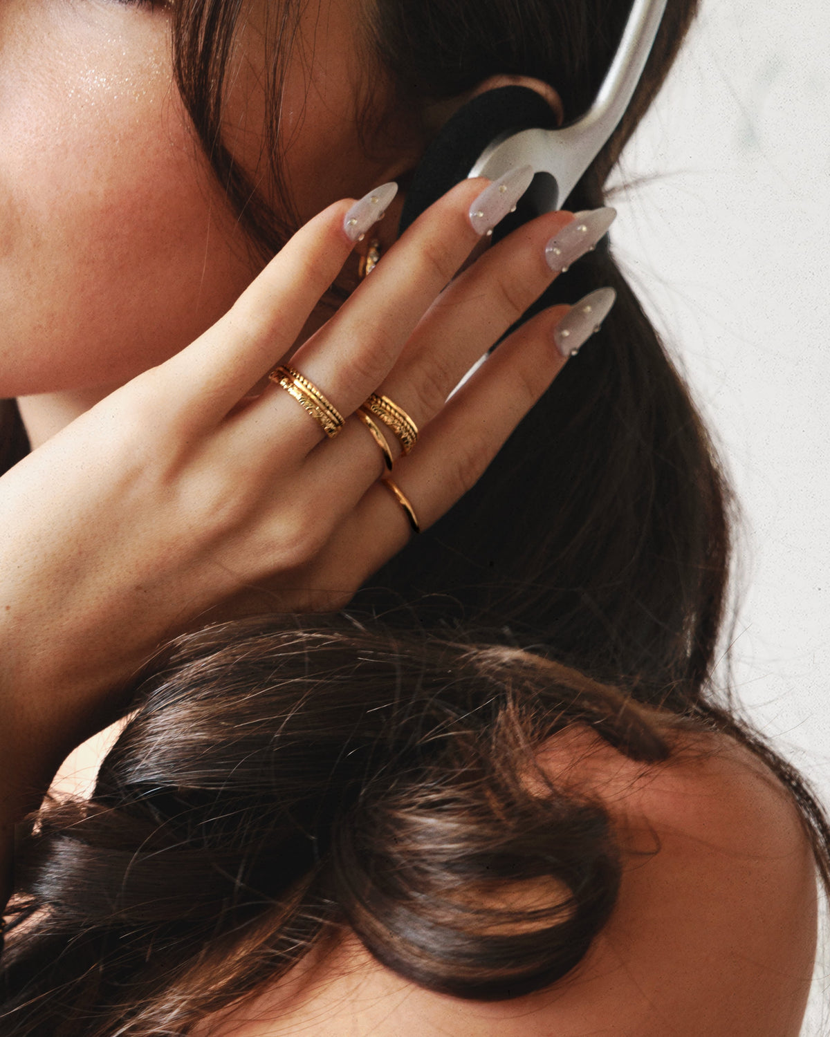 Orchid Stacking Ring Set in Gold