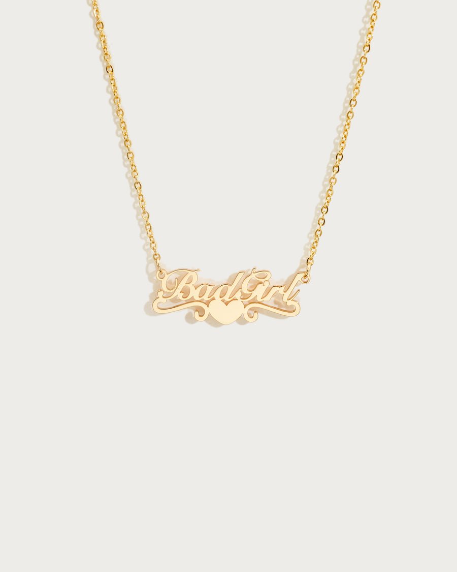 The Customized Heart Nameplate Necklace