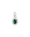Birthstone Charm in Silver - Silver / May - emerald