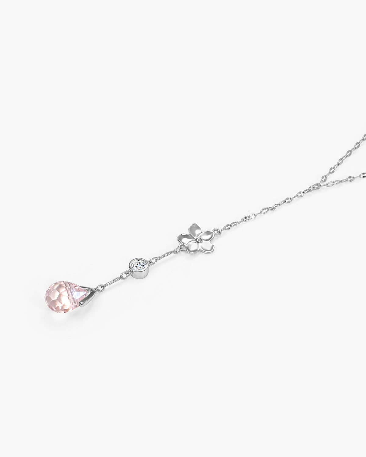 Srebrny naszyjnik lariat Petal