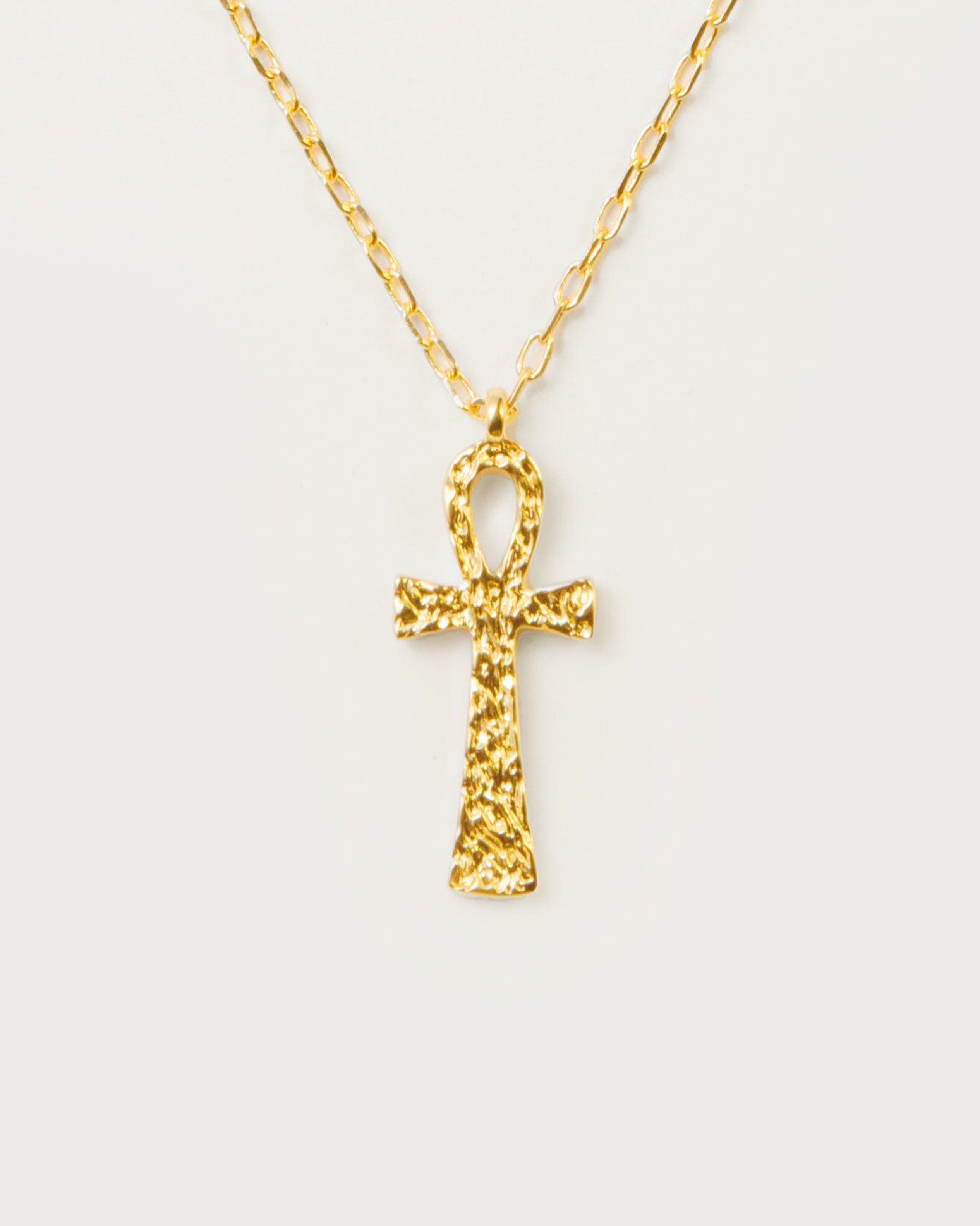 Textured Ankh Necklace