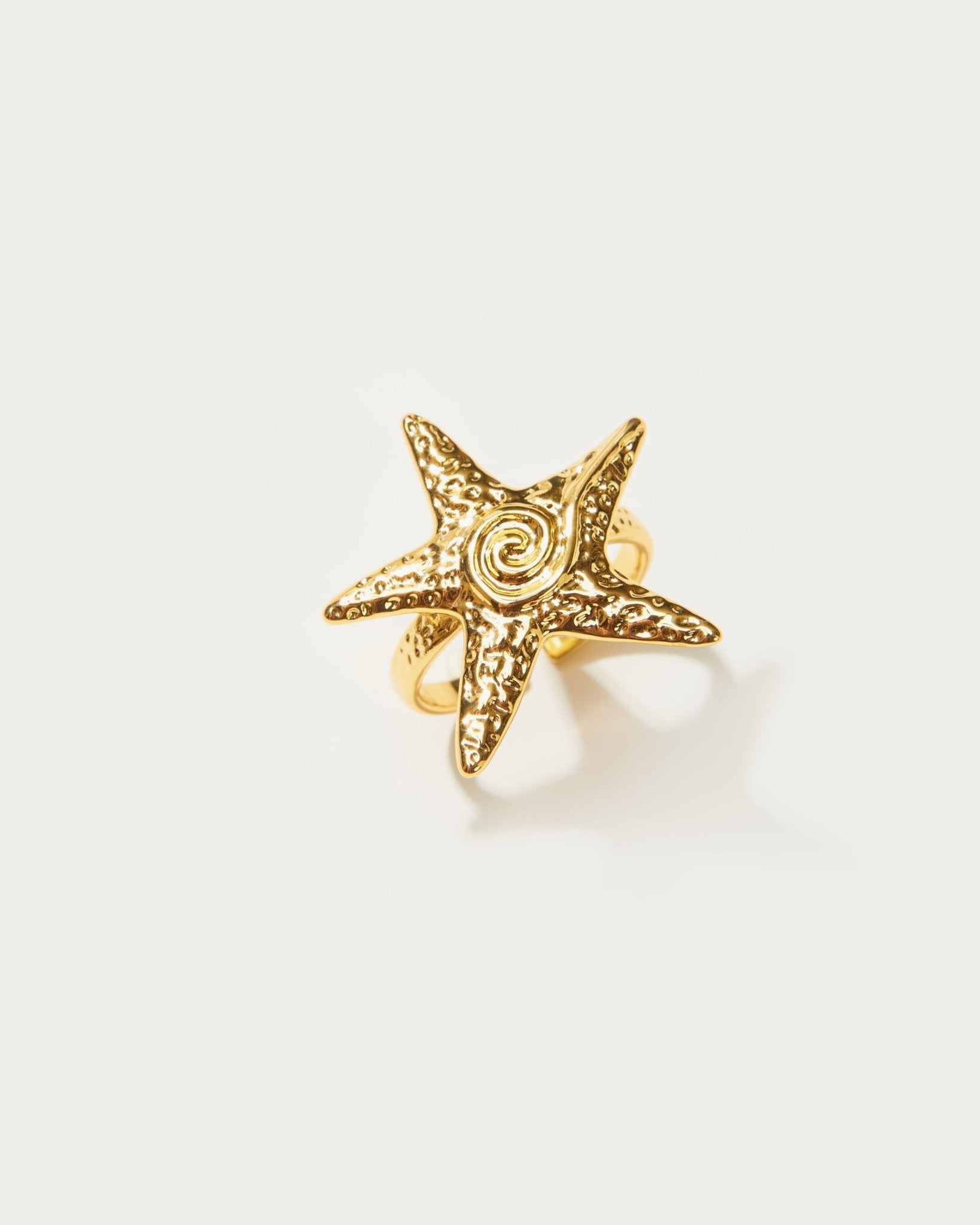 Gold Starfish Anillo