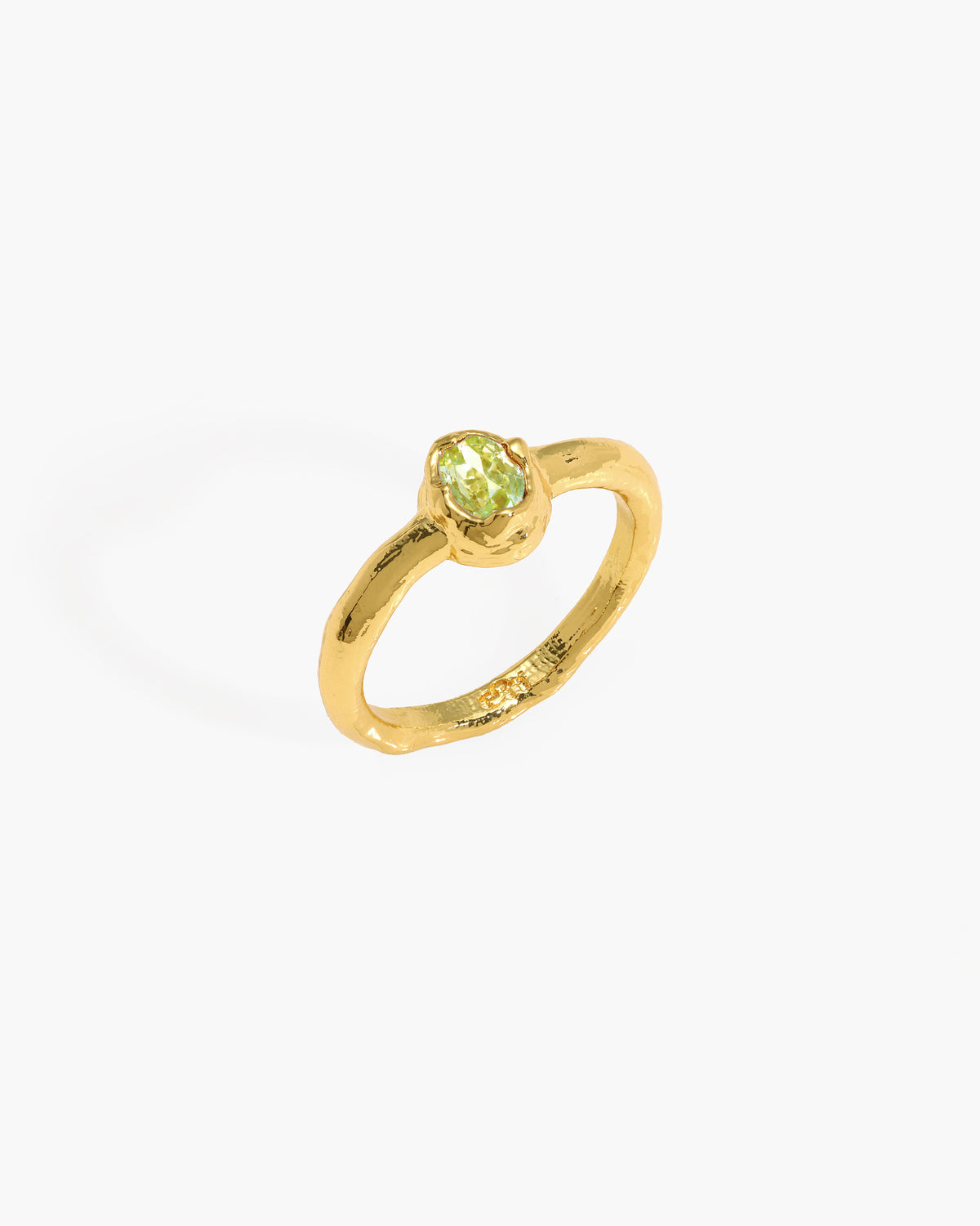 Anillo de piedra natal en oro - enero