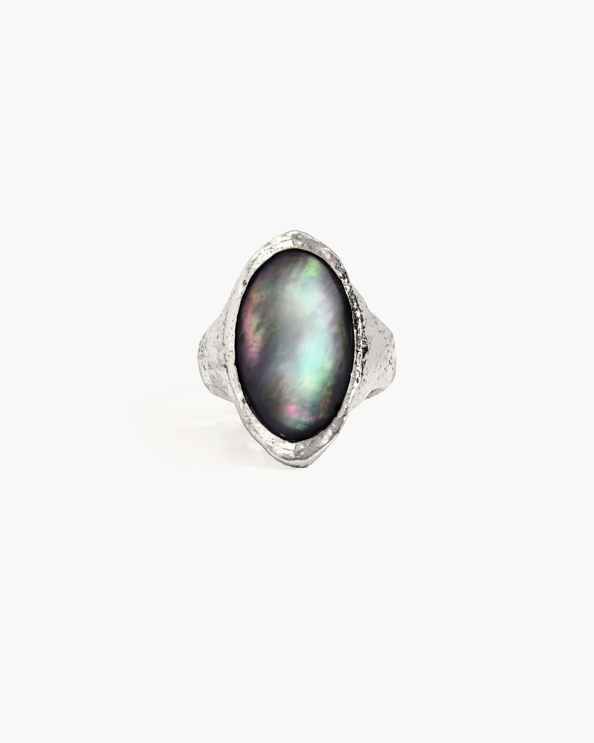 Midnight Oval Shell Ring