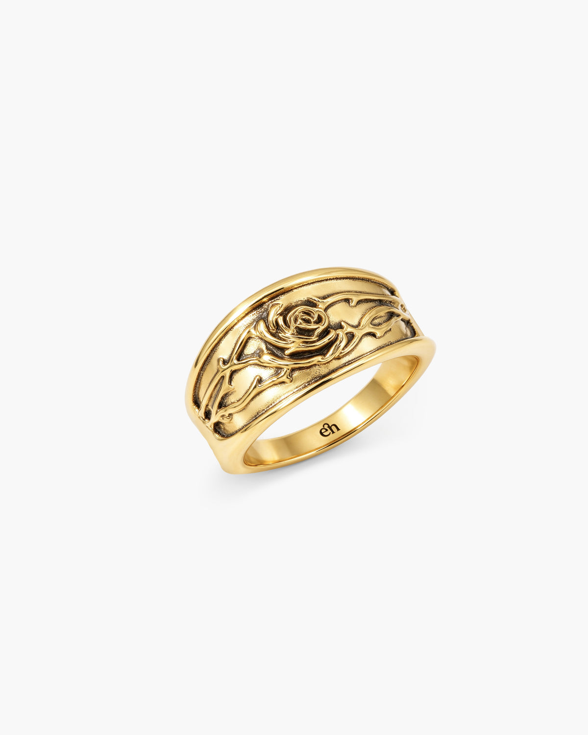 Rosa Band Ring in Gold - en route jewelry