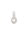 Birthstone Charm in Silver - Silver / June - pearl