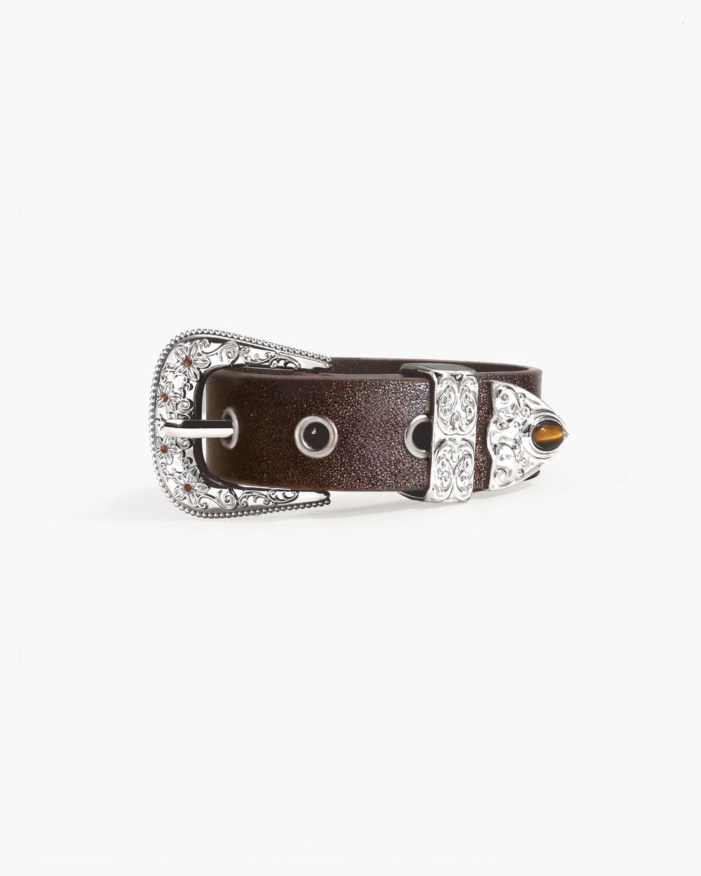 Pulsera con hebilla adornada con ojo de tigre Bind