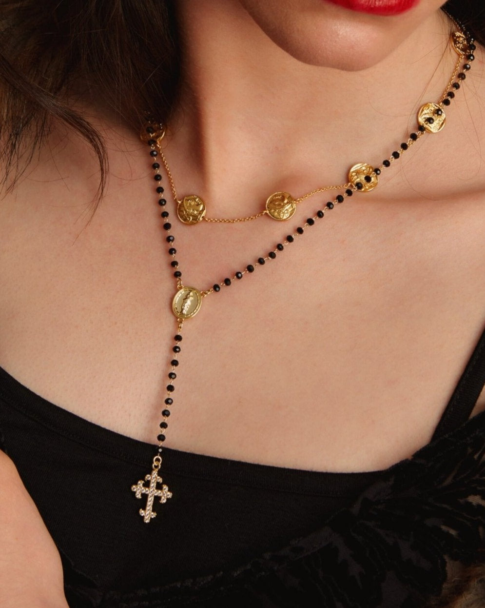 Rosary Lariat Collier