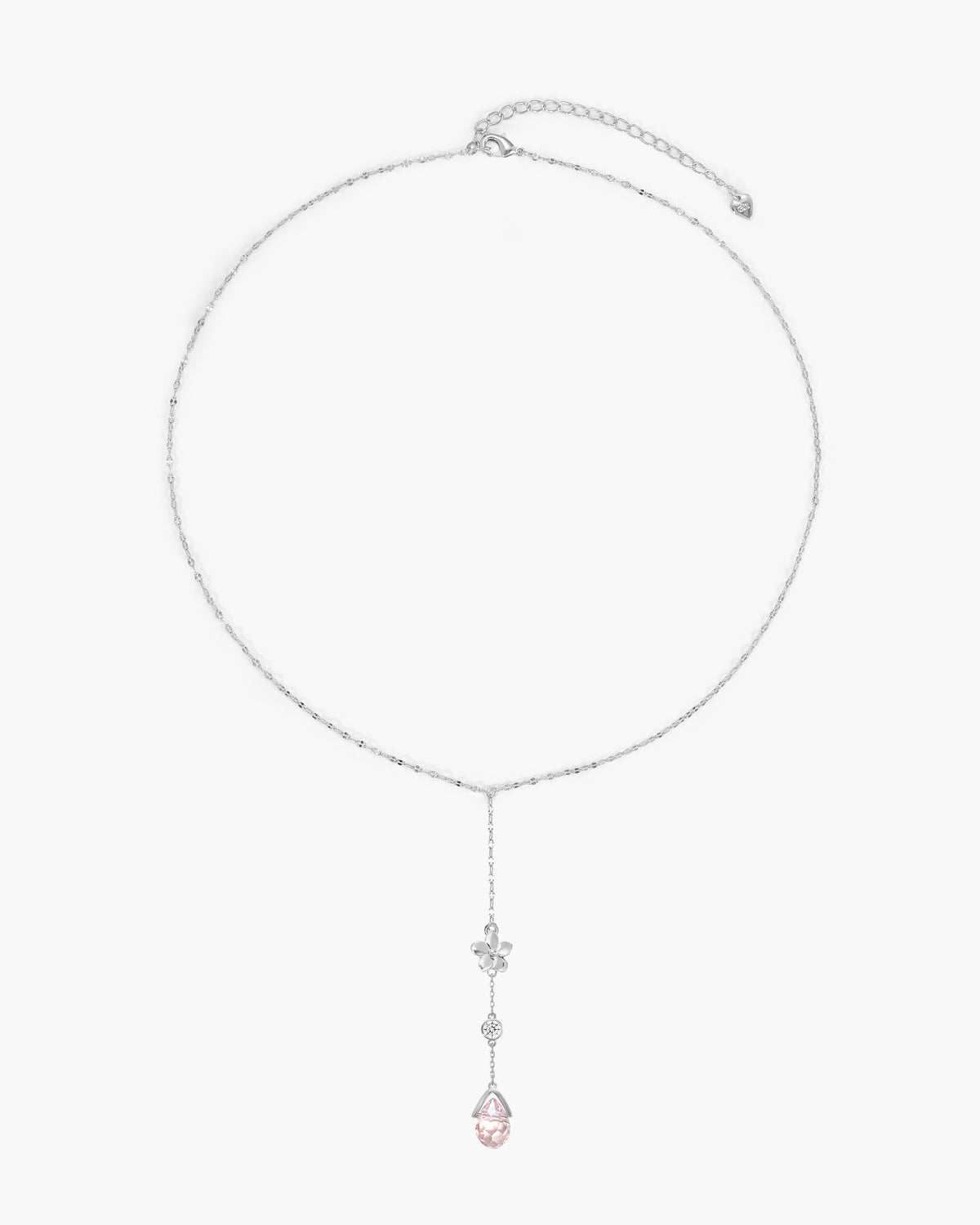 Srebrny naszyjnik lariat Petal