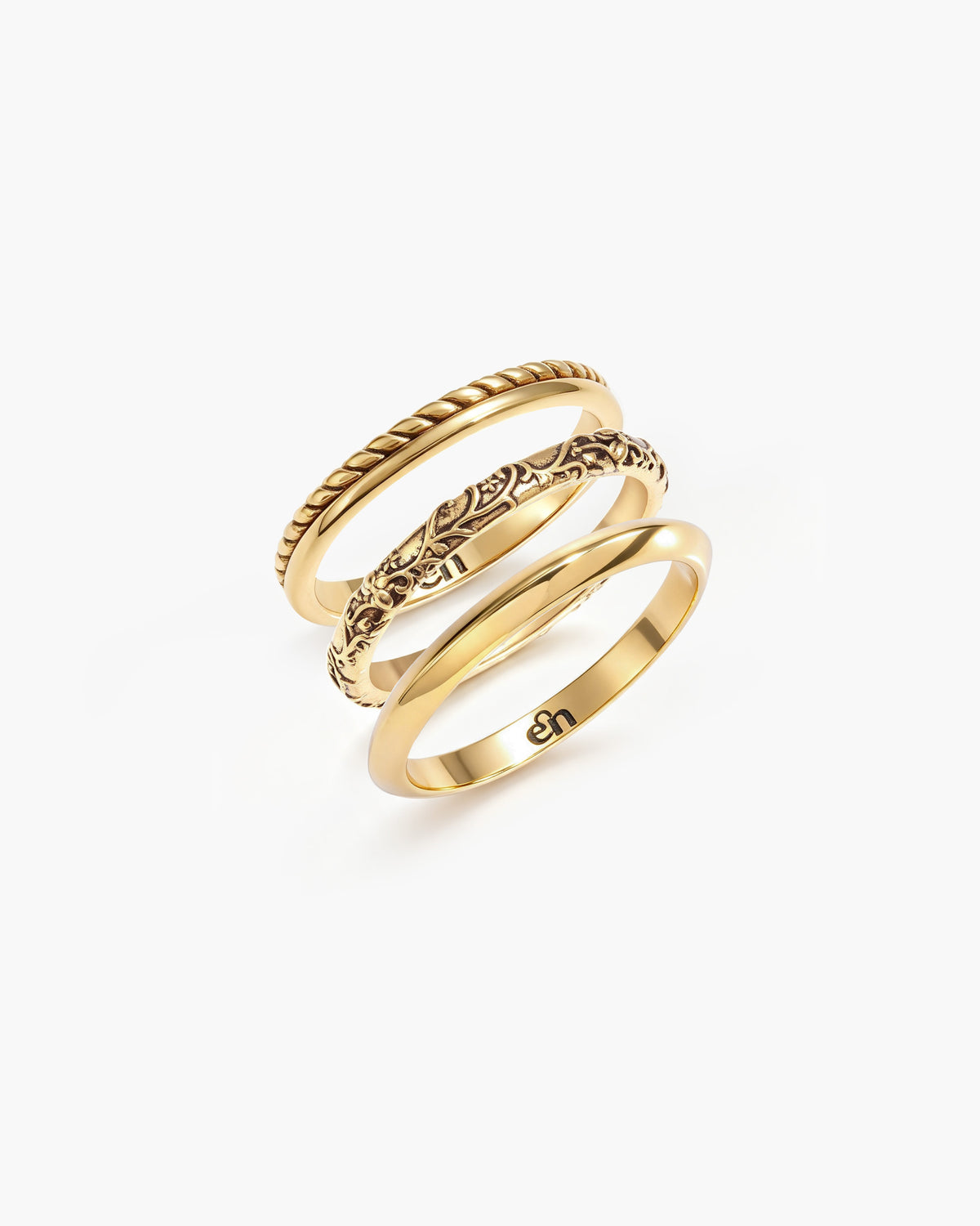 Orchid Stacking Ring Set in Gold