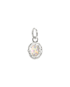 Birthstone Charm in Silver - Silver / October - opal