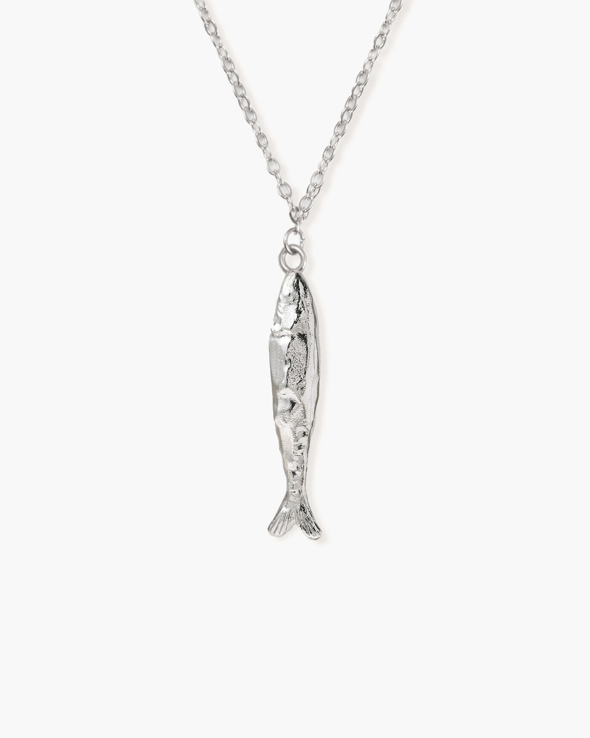Silver Anchovy Necklace