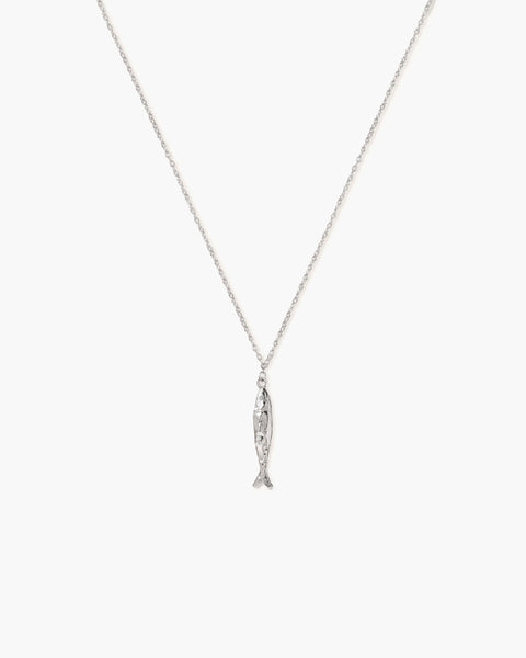 Silver Anchovy Necklace