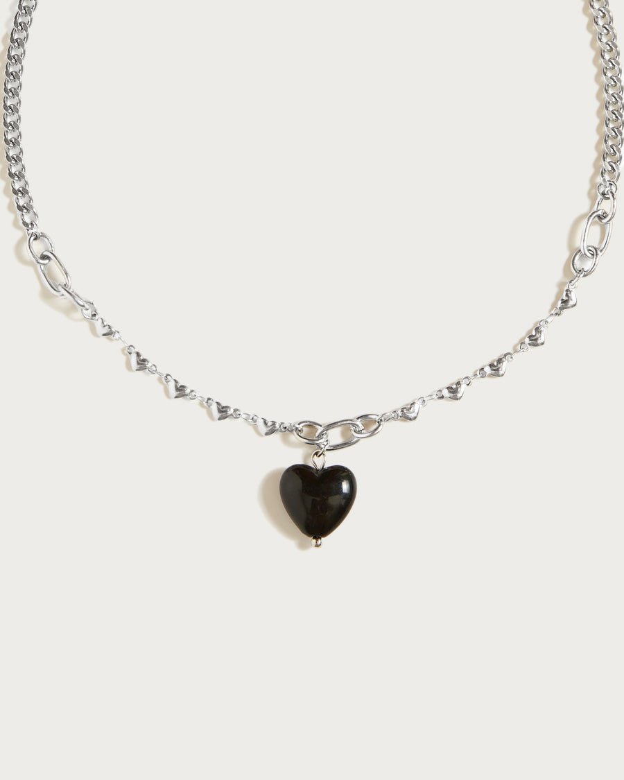 Juliette Black Heart Necklace