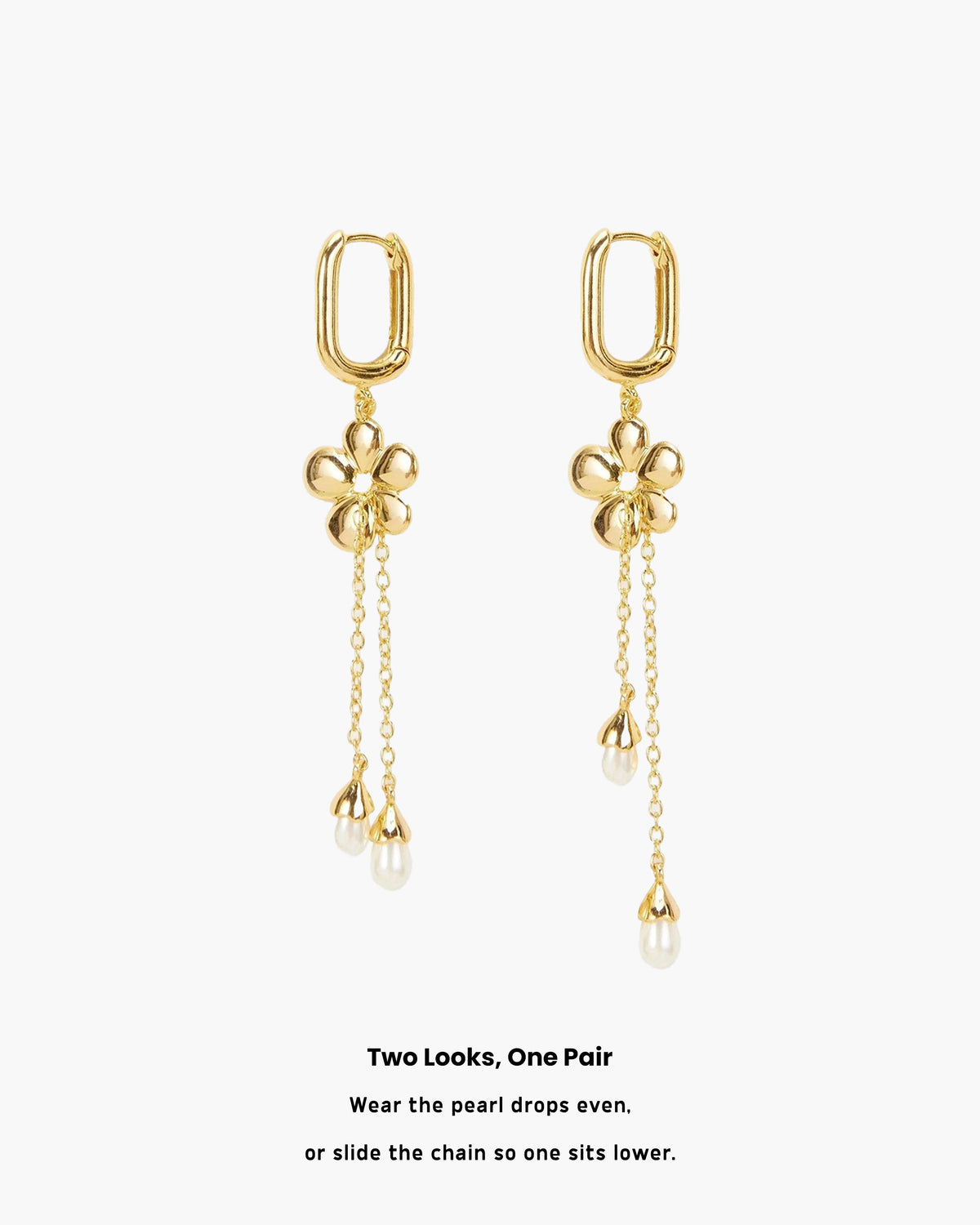 Camille Flower Drop Earrings - en route jewelry