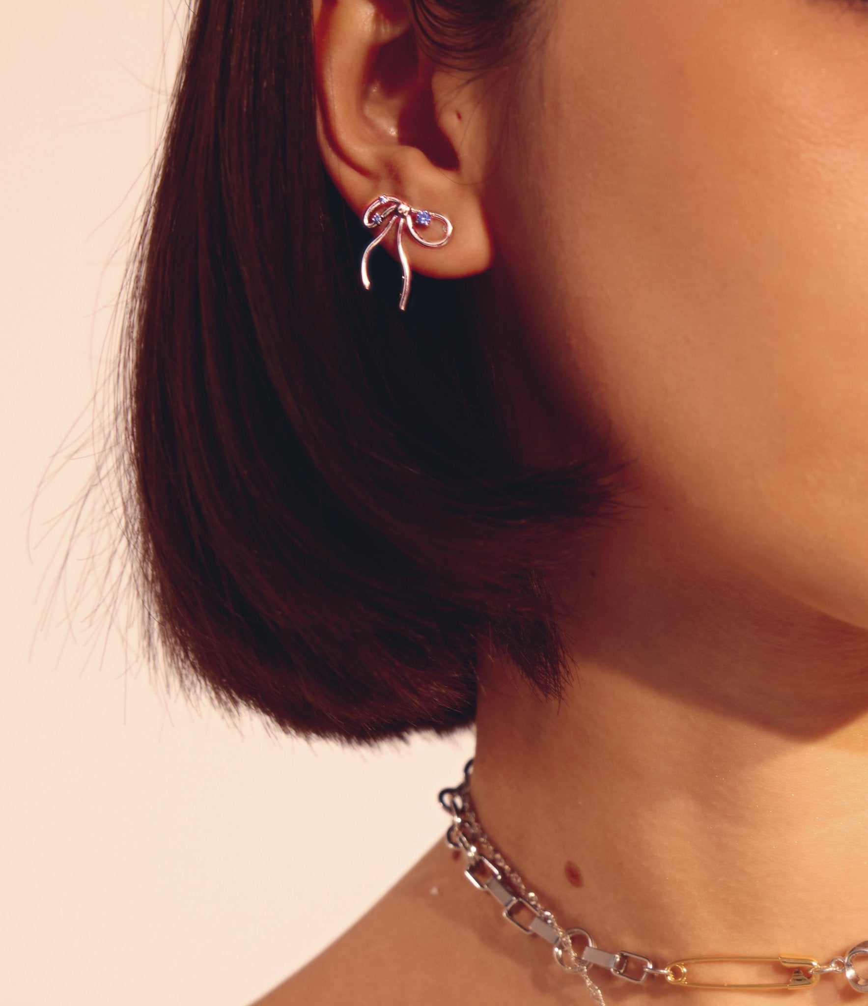 Mini Miffy Stud Earrings in Silver