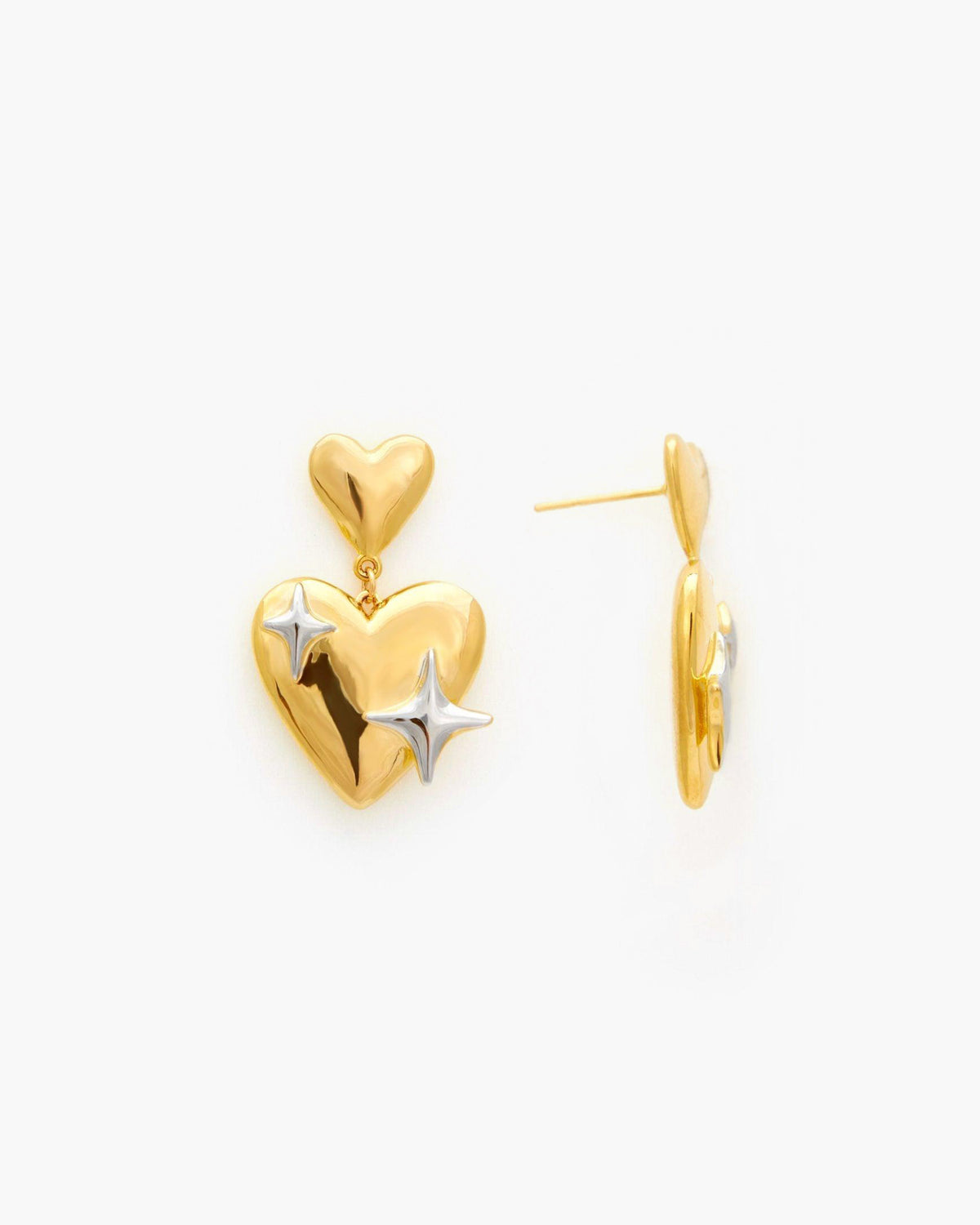 Galaxy in Heart Earrings - En Route Jewelry