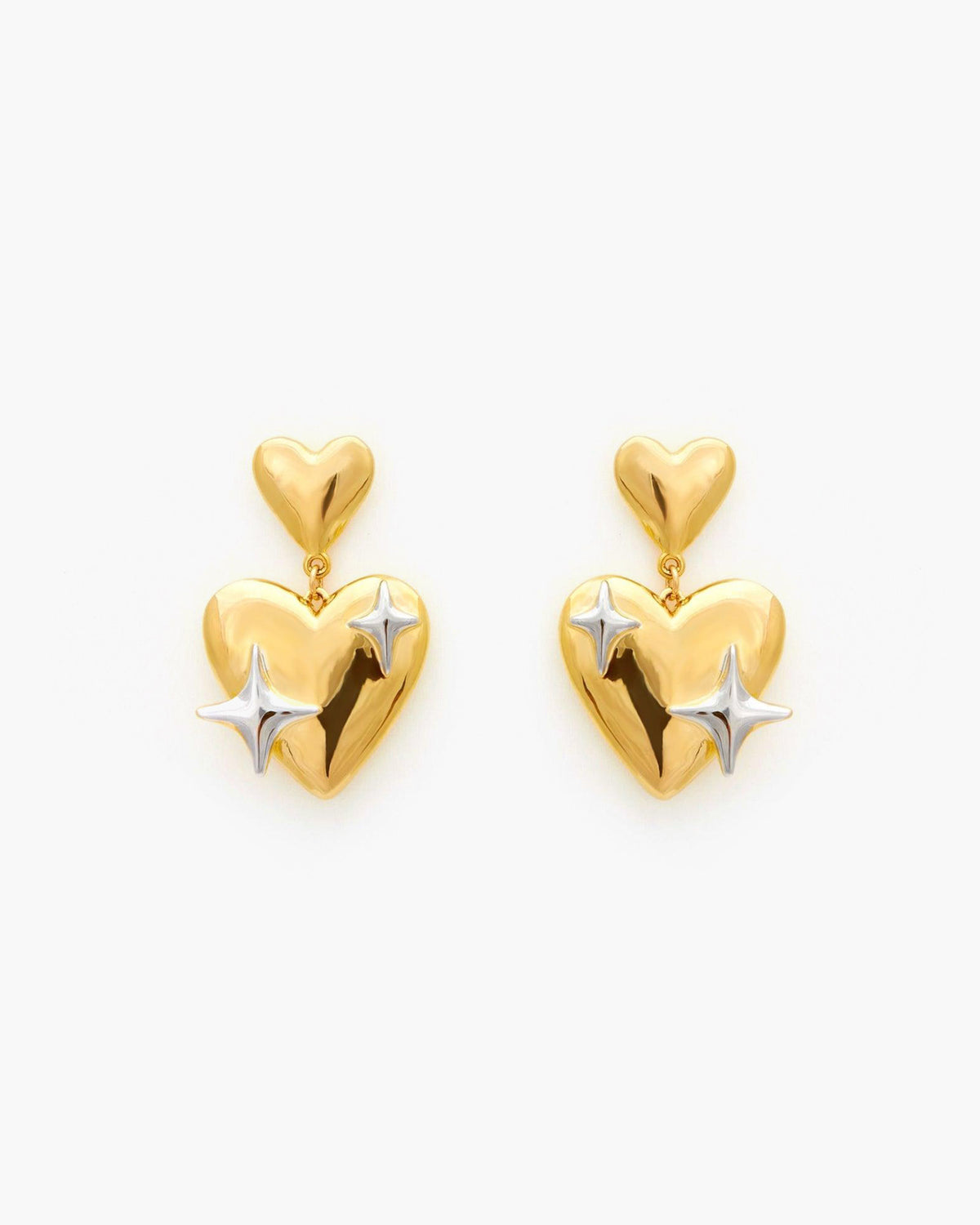 Galaxy in Heart Earrings - En Route Jewelry