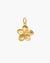 Textured Floral Pendent in Gold