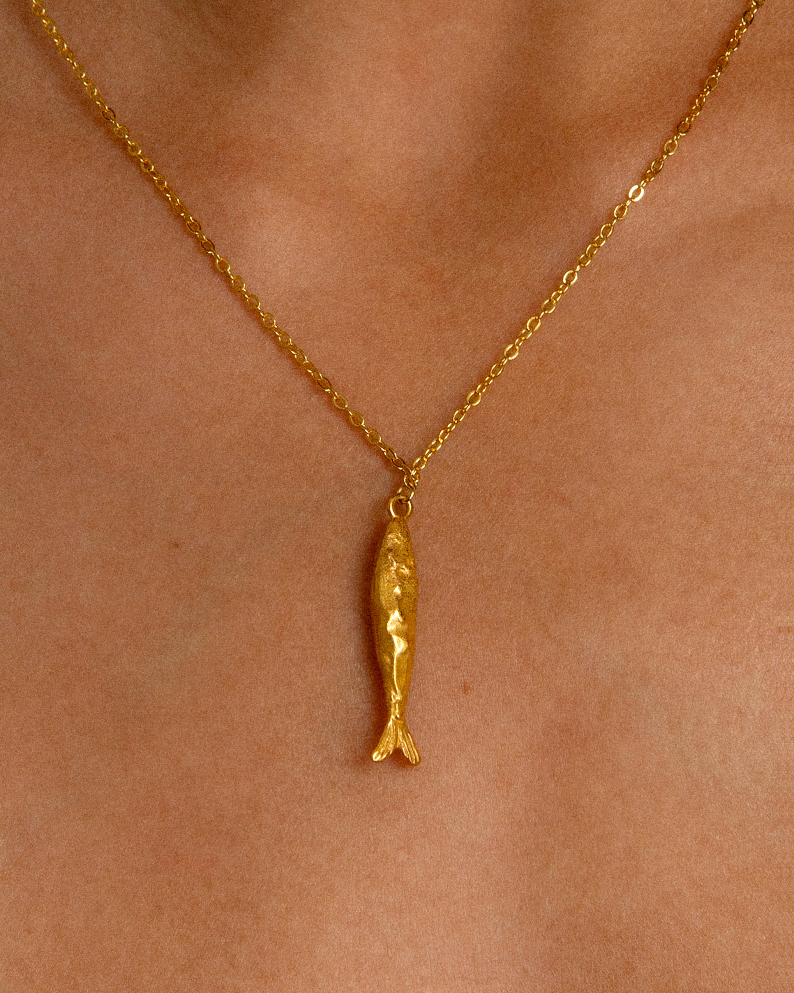 Gold Anchovy Necklace