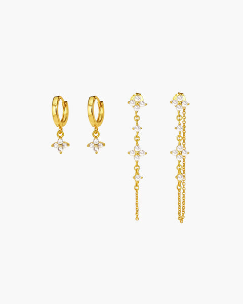 Lucky Clover Earrings Set