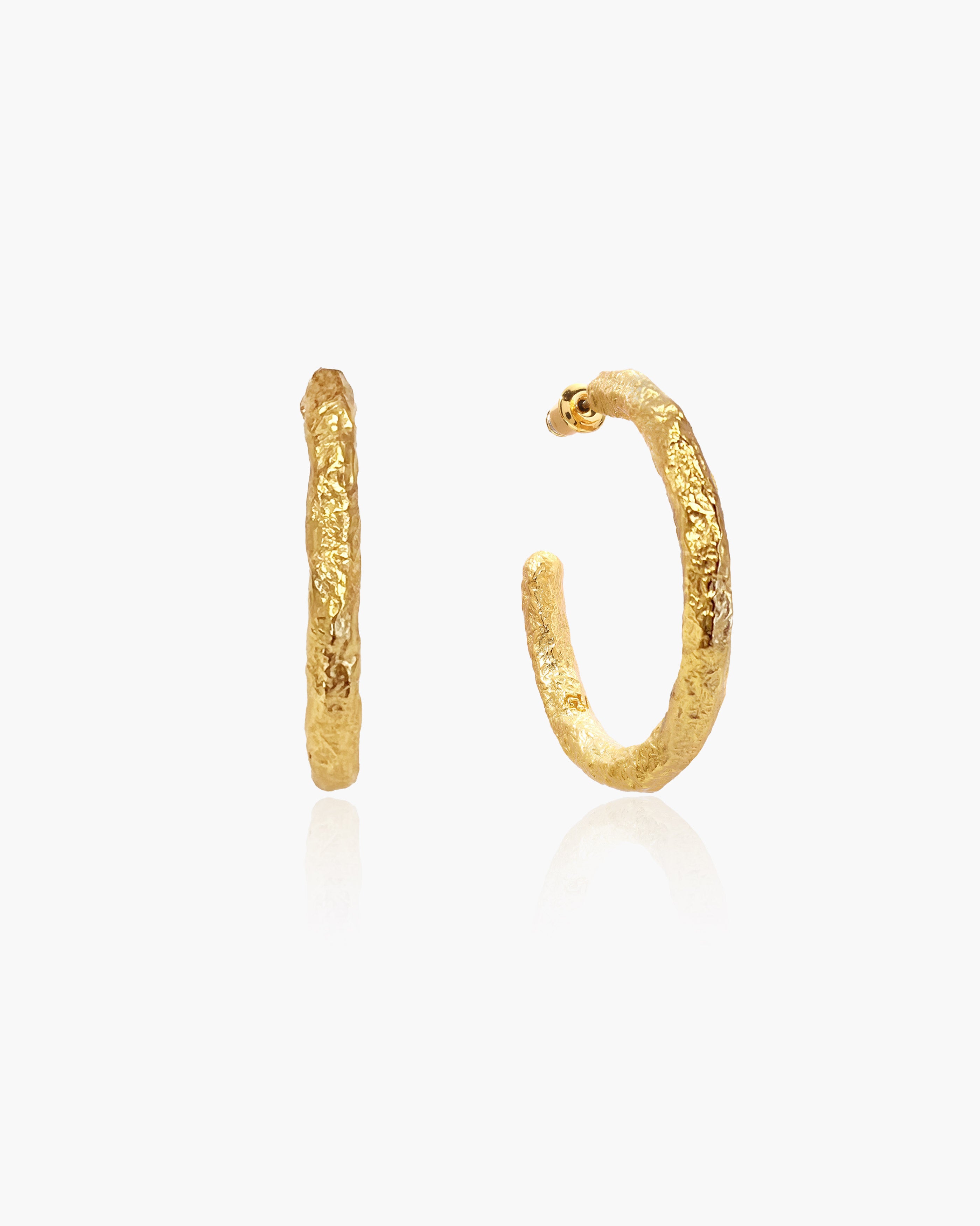 Pendientes Jenny de aro mediano en plata