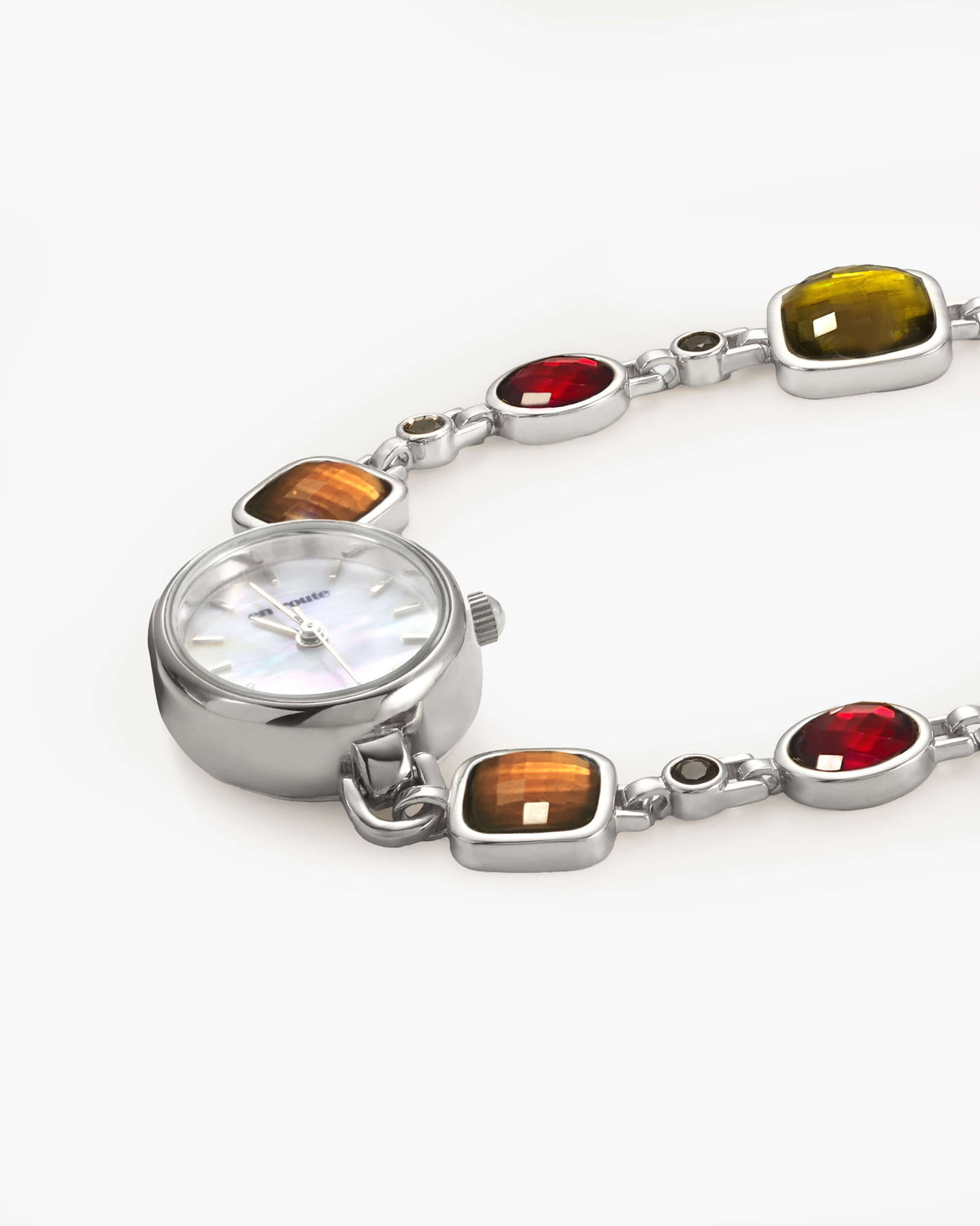 Harmonic Hour Multicolored Watch Bracelet in Silver
