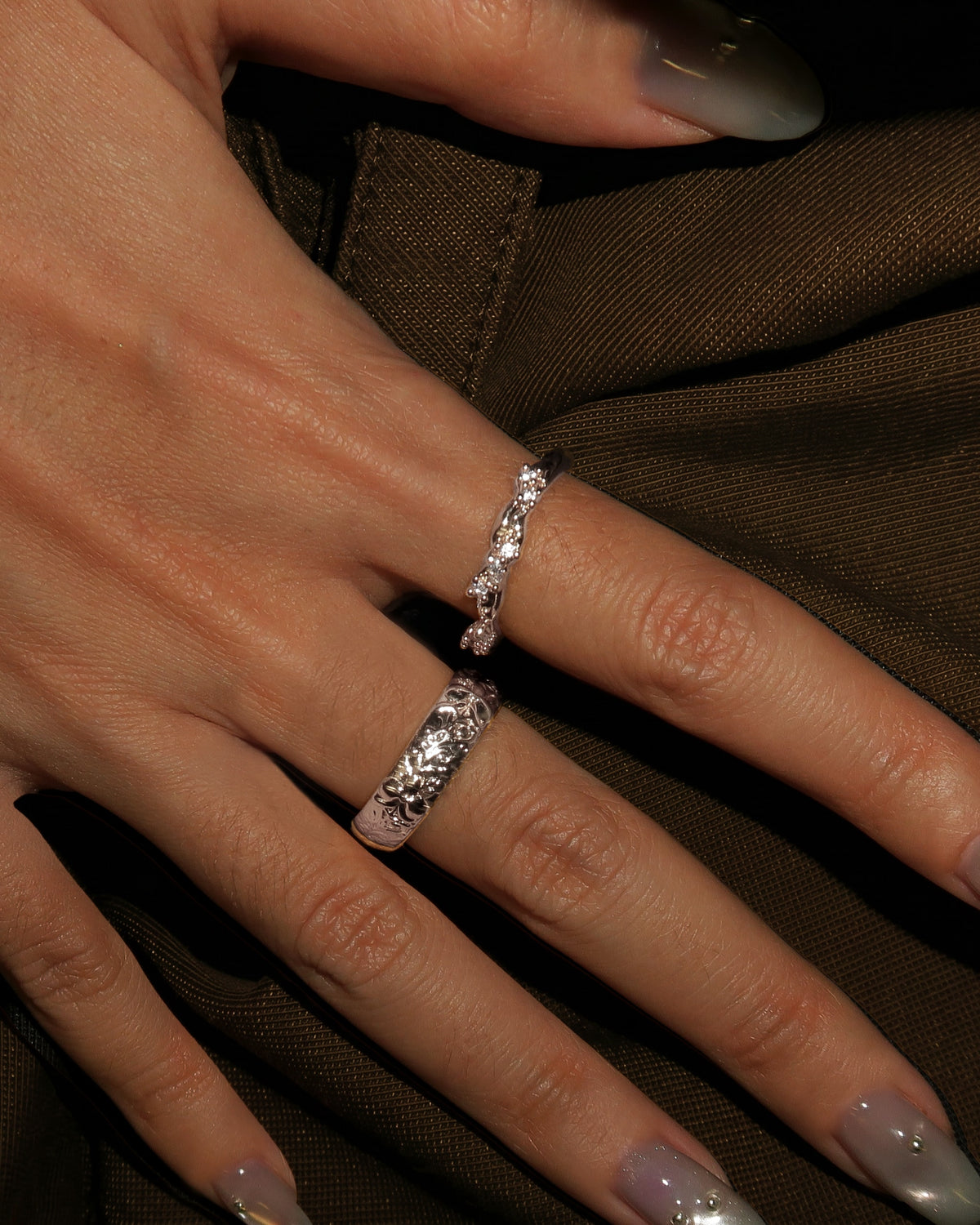 Moonlit Ivy-Ring aus Silber