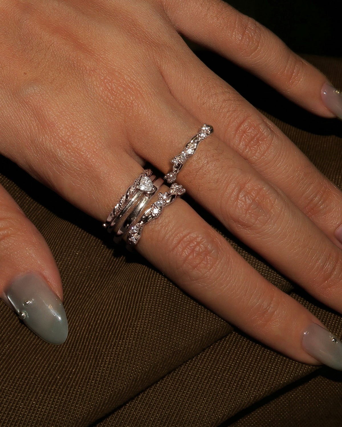 Moonlit Ivy-Ring aus Silber