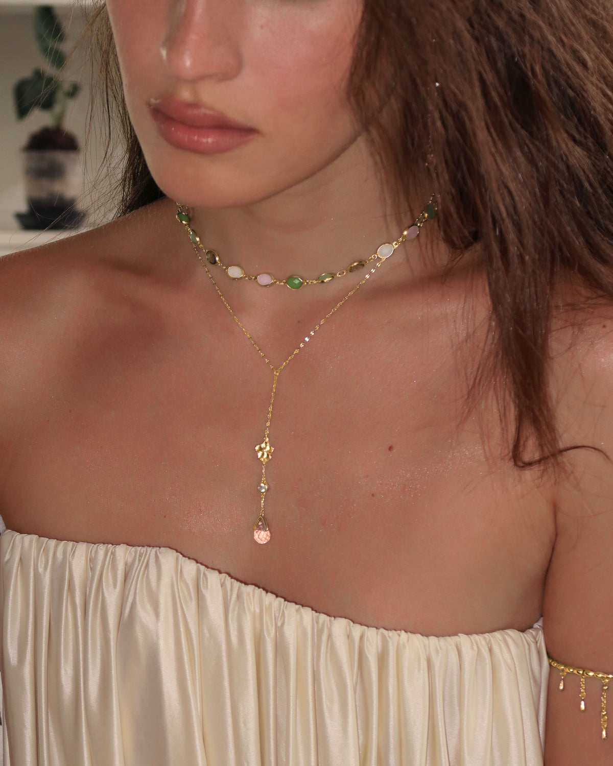 Whimsical Romance Stone Necklace
